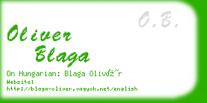 oliver blaga business card